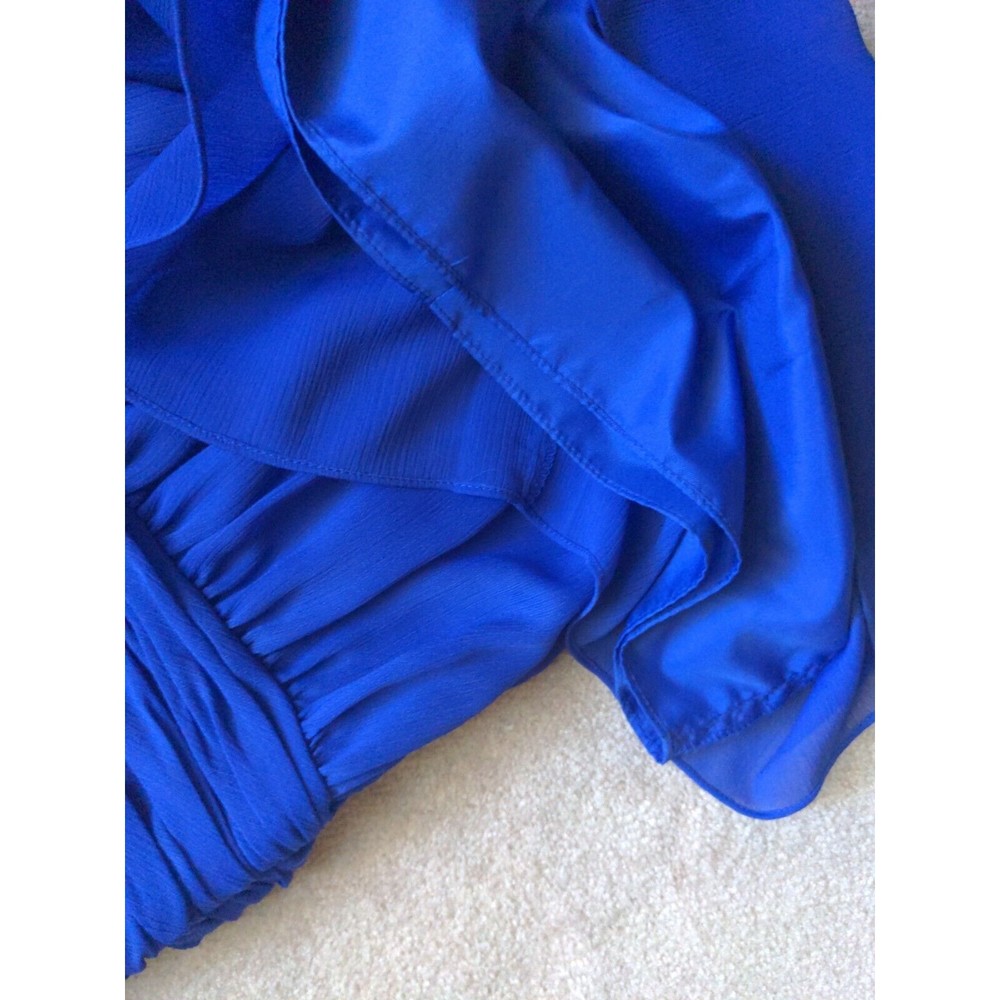 NWT Marc New York Dress Chiffon Halter Fit Flare Dress size 6 violet blue - Picture 4 of 6